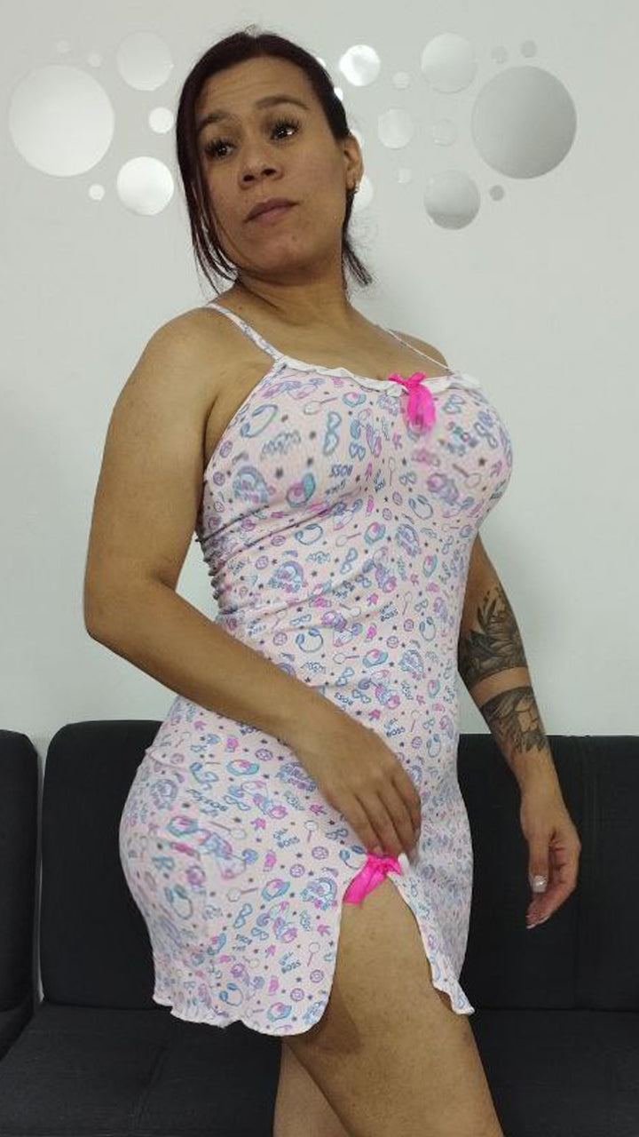 Bata piel durazno con abertura promoción desde 6 unidades