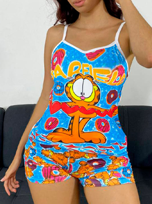 Pijamas en Short Sublimadas de Piel Durazno X6.