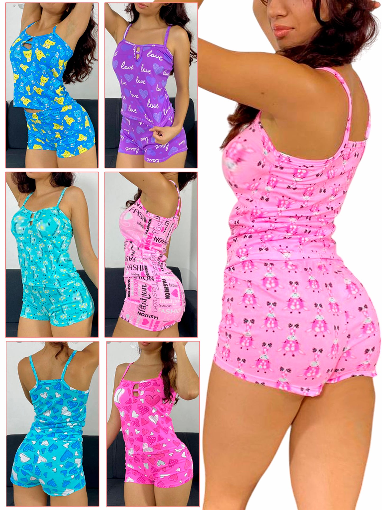 Pijama short piel durazno promoción desde 6 unidades
