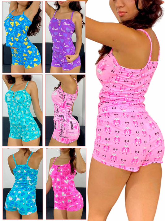 Pijama short piel durazno promoción desde 6 unidades