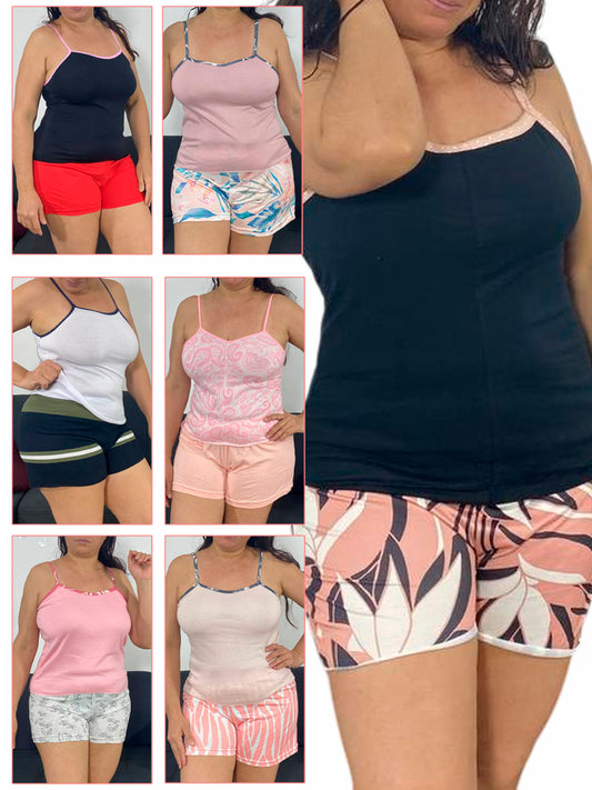 Pijama short telas surtidas promoción desde 6 unidades